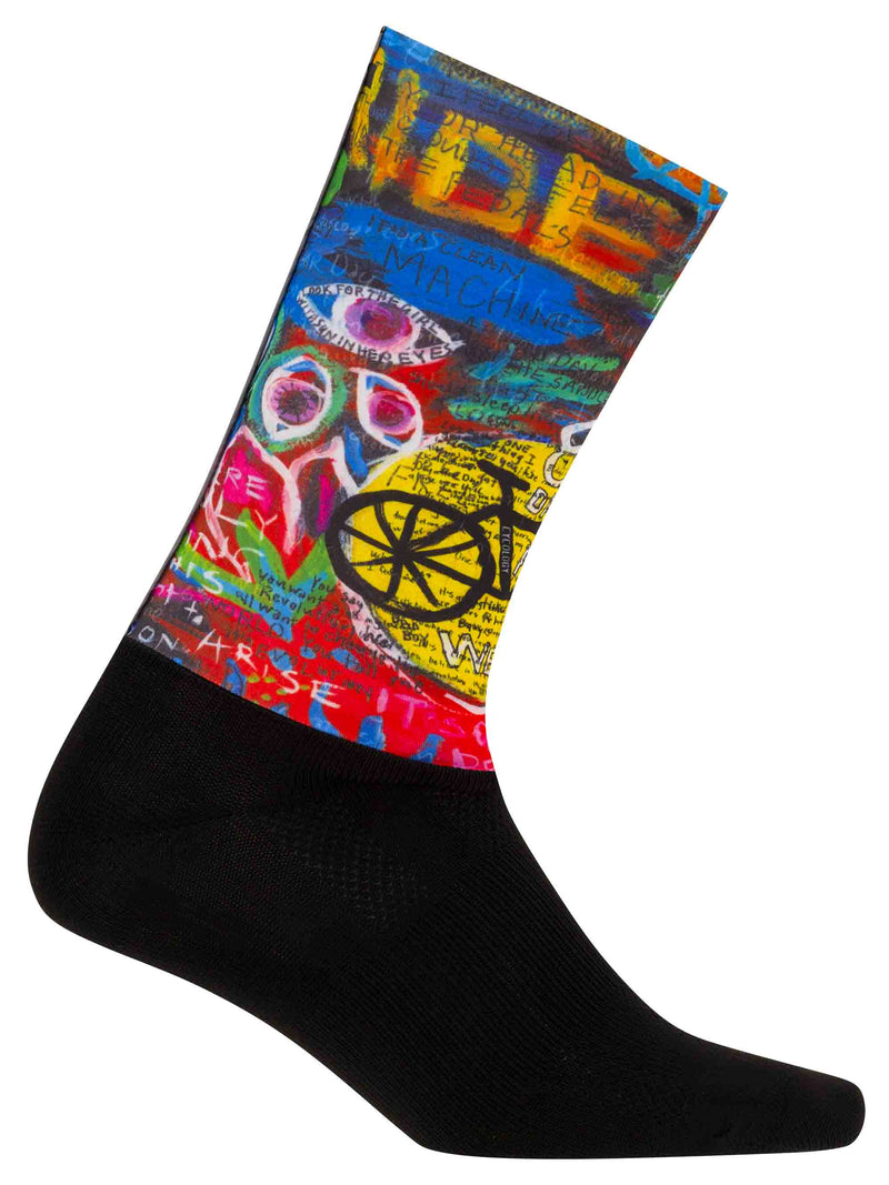 8 Days Aero Blue Cycling Socks  Side | Cycology USA