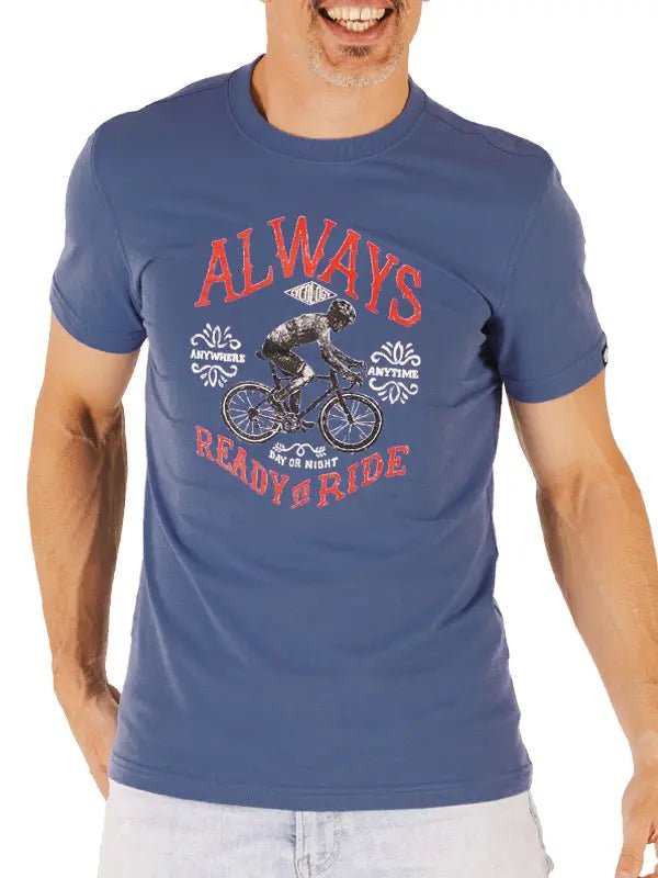 Always Ready to Ride Men's T-shirt Denim