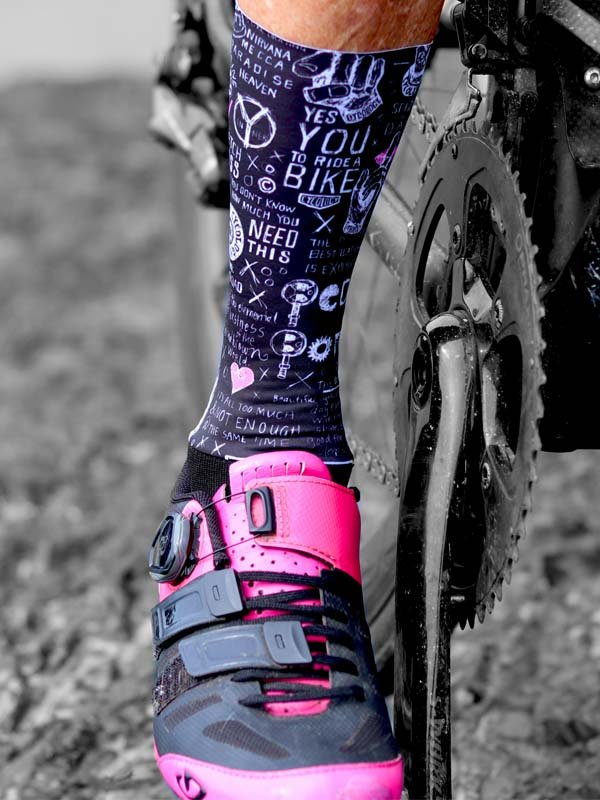 Bike Graffiti Aero Cycling Socks - Cycology Clothing US