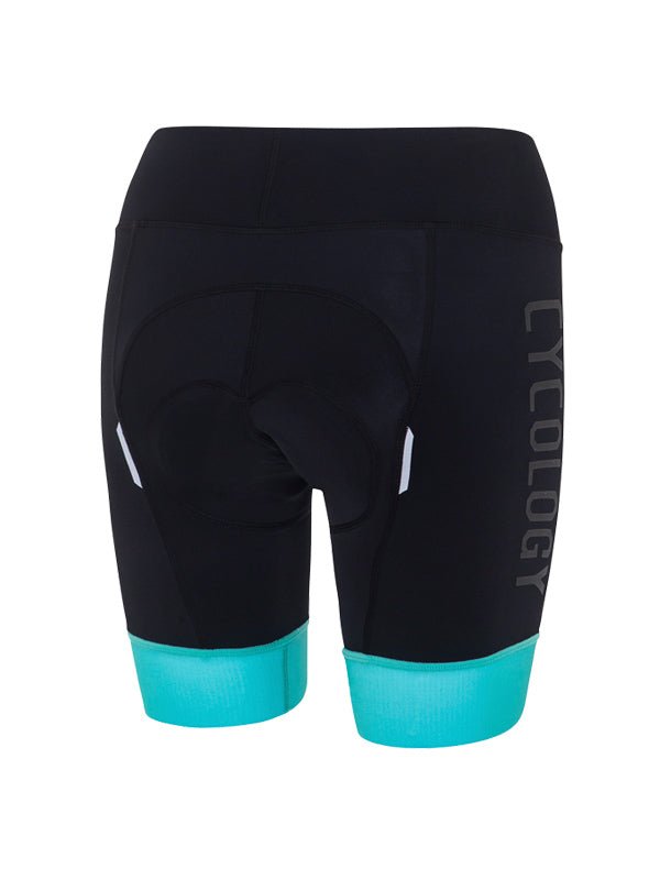Cycology Women's Logo Shorts Black/Aqua