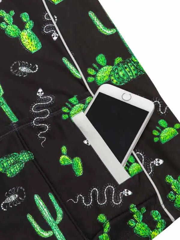 Totally Cactus Men's Long Sleeve Jersey - Black - Cycology Clothing US