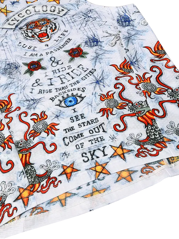 City of Angels White  Sleeveless Cycling Base Layer Cycology USA