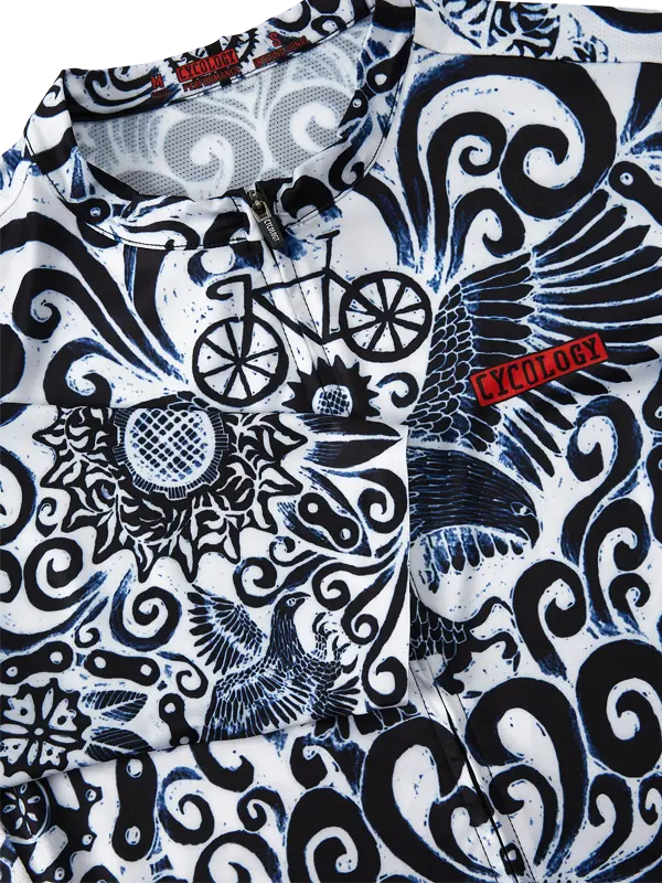 Cognoscenti Men's Blue Reborn Jersey Cycology Neck  USA