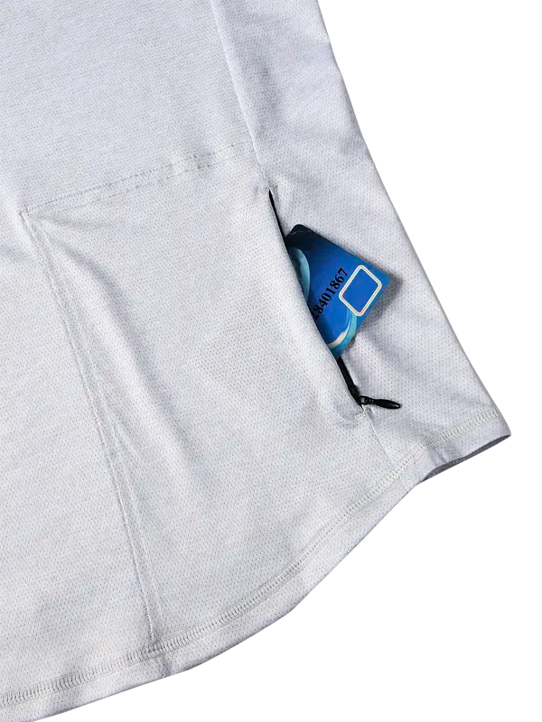 Day of The Shred Gray Women's Long Sleeve MTB Jersey Rear zip pocket