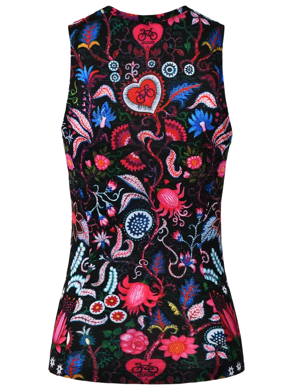 Secret Garden Sleeveless Women's Base Layer Black